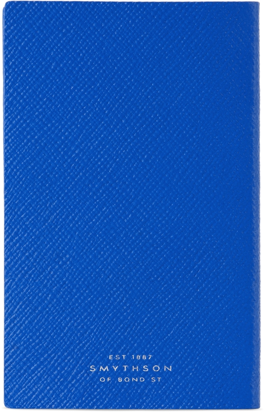 Smythson Panama 系列藍色皮革筆記本